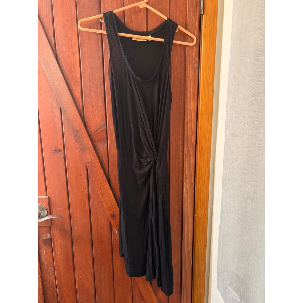 Princess Vera Wang Black Twist Front Asymmetrical Hem‎ Midi Dress Womens Small